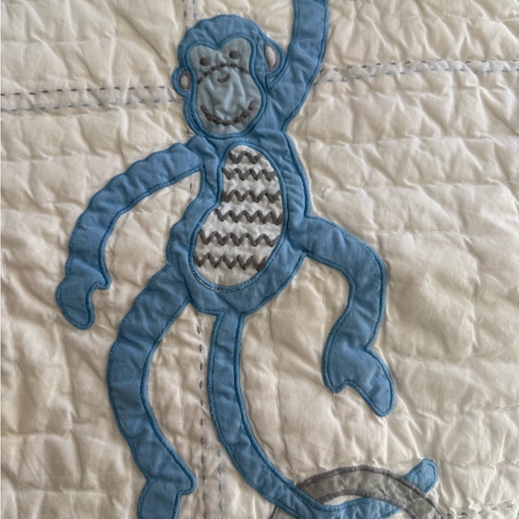 Blue Monkey Crib Set - PotteryBarn - Picture 5 of 5